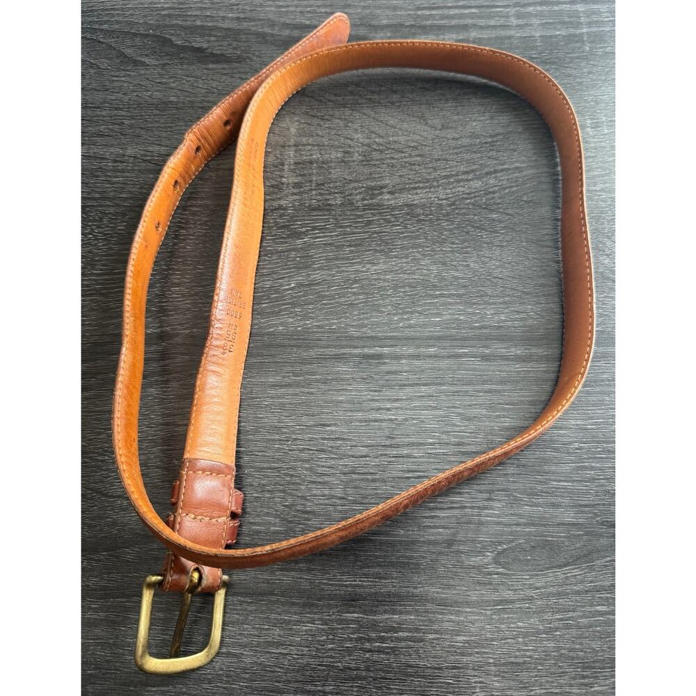 Authentic Vintage Coach British Tan Leather Sz 38 Solid Brass Hardware - Picture 6 of 8